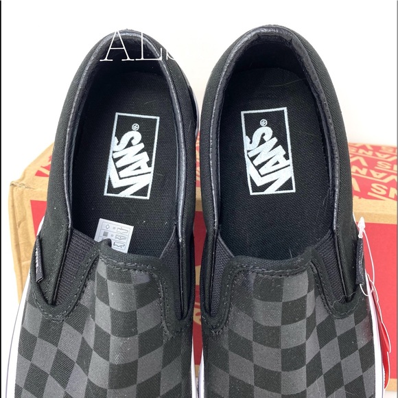 VANS Classic Slip On Checkerboard Black Canvas Low Top Sneaker Mens VN000EYE276 - Picture 7 of 7
